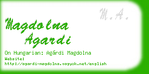 magdolna agardi business card