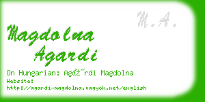 magdolna agardi business card